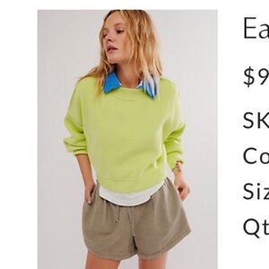 Free People Easy Street Crop Pullover